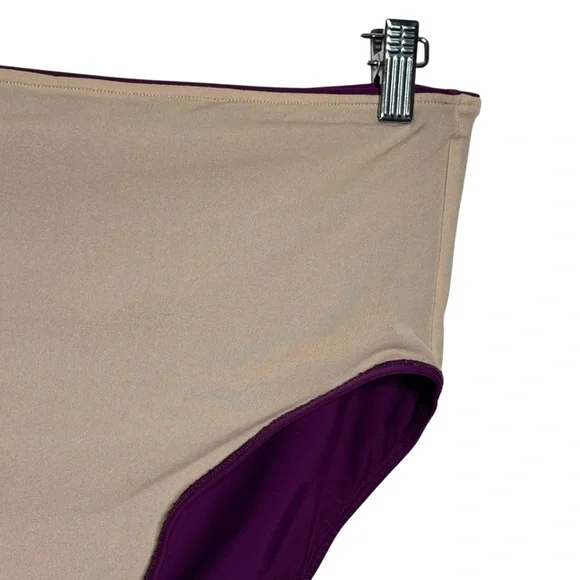 Albion Fit Plum High-Waisted Swim Bottoms SZ. M - Picture 12 of 15